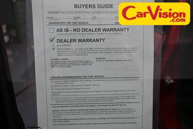 2025 Chrysler Pacifica Limited