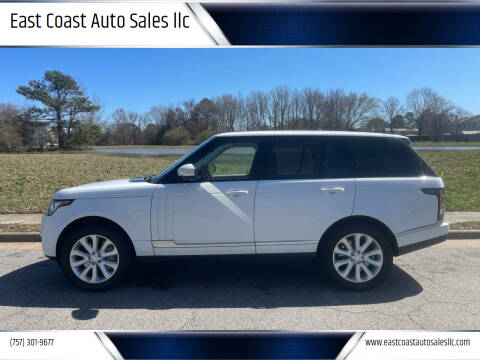2016 Land Rover Range Rover for sale at East Coast Auto Sales llc in Virginia Beach VA