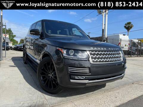2017 Land Rover Range Rover for sale at Loyal Signature Motors Inc. in Van Nuys CA