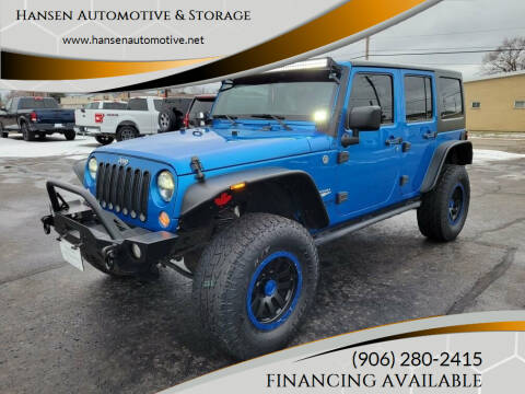 2015 Jeep Wrangler Unlimited for sale at Hansen Automotive & Storage in Escanaba MI