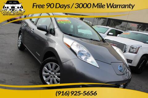 2014 Nissan LEAF for sale at West Coast Auto Sales Center in Sacramento CA