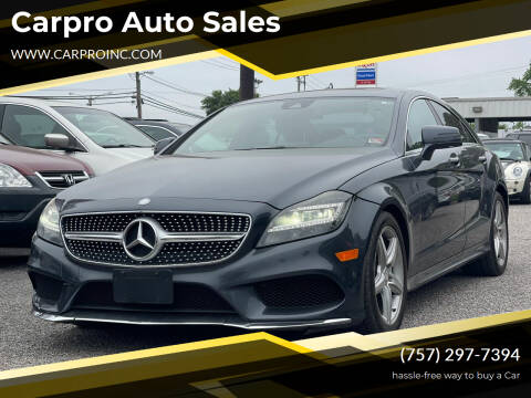 2015 Mercedes-Benz CLS for sale at Carpro Auto Sales in Chesapeake VA