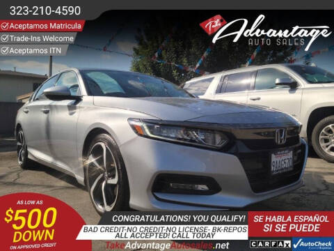 2019 Honda Accord for sale at ADVANTAGE AUTO SALES INC in Bell CA