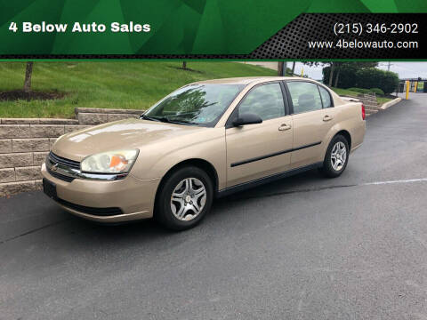 2004 Chevrolet Malibu for sale at 4 Below Auto Sales in Willow Grove PA