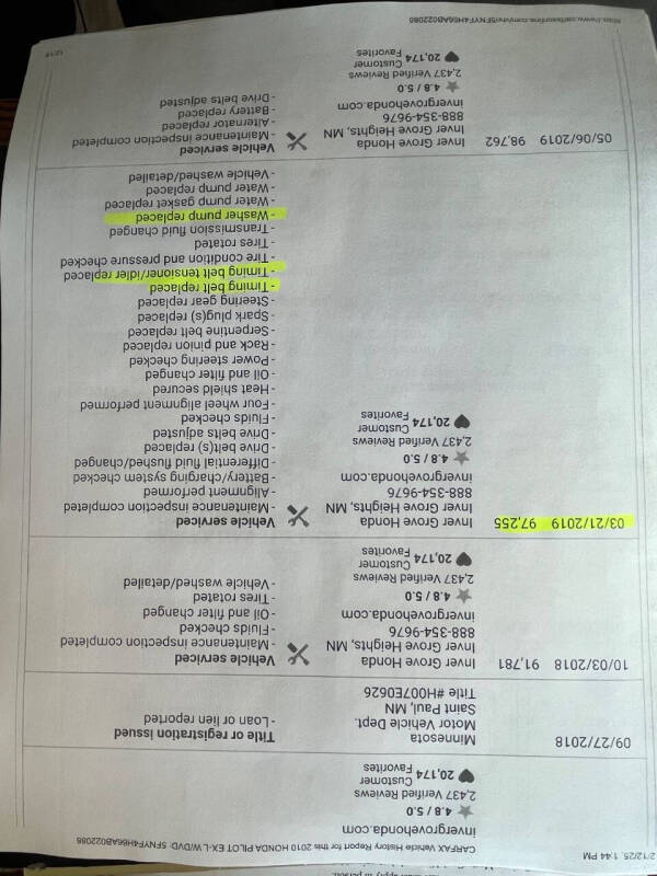 2010 Honda Pilot EX-L w/DVD