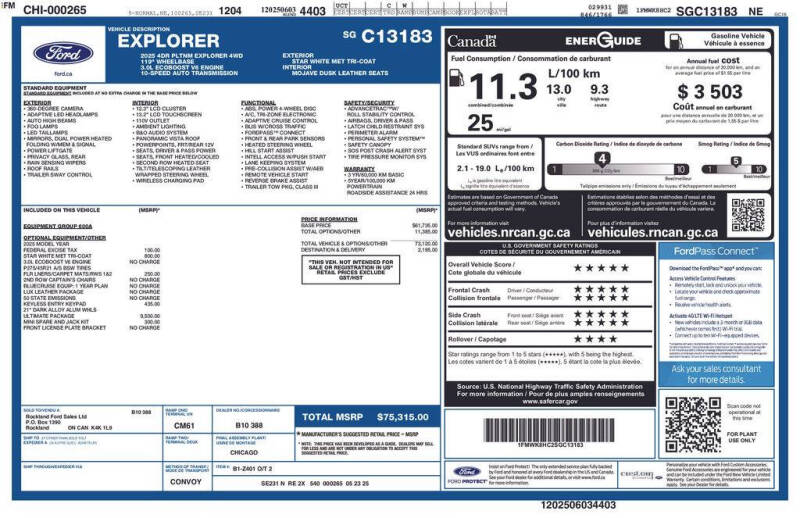 2025 Ford Explorer Platinum