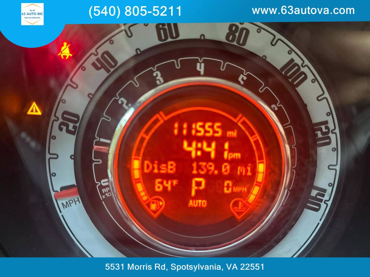 2012 FIAT 500 for sale at 63 Auto Inc in Spotsylvania, VA