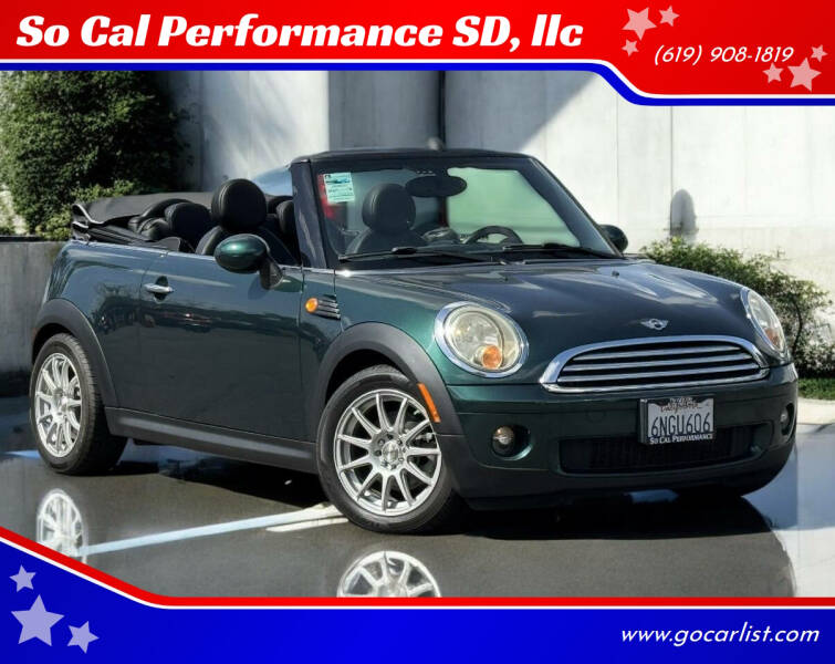 2010 MINI Cooper for sale at So Cal Performance SD, llc in San Diego CA