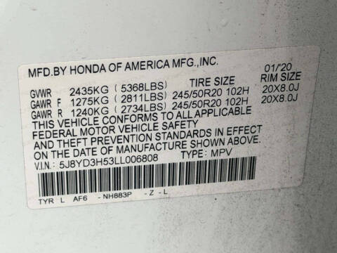2020 Acura MDX w/Tech