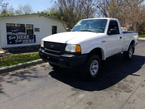 2002 Ford Ranger for sale at TR MOTORS in Gastonia NC