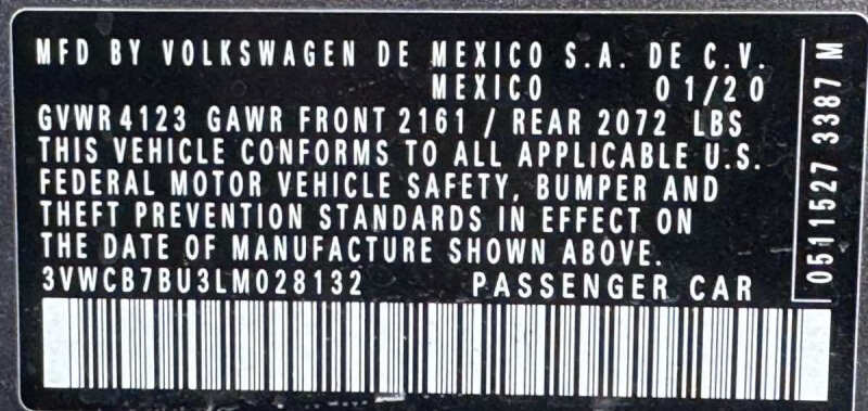 2020 Volkswagen Jetta S