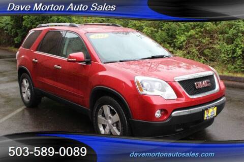 2012 GMC Acadia for sale at Dave Morton Auto Sales in Salem OR