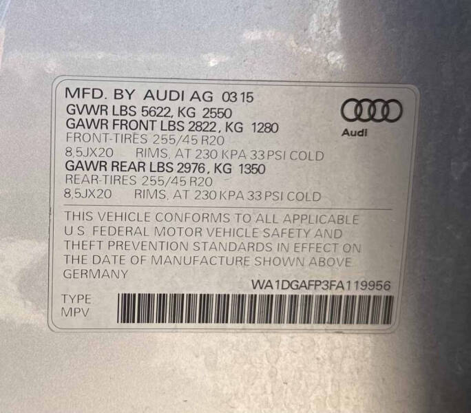 2015 Audi Q5 3.0T quattro Premium Plus