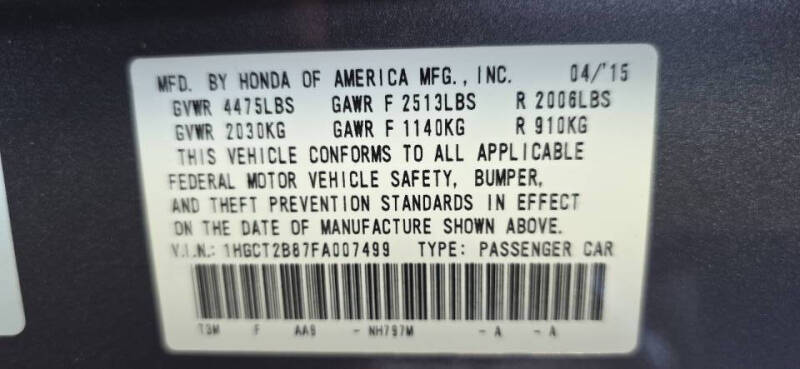 2015 Honda Accord EX-L V6