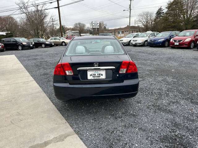 2003 Honda Civic for sale at PEAK VIEW MOTORS in Mount Crawford, VA