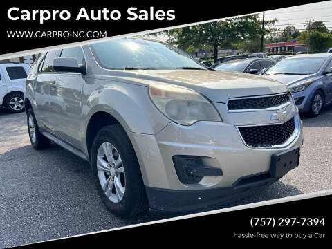 2013 Chevrolet Equinox for sale at Carpro Auto Sales in Chesapeake VA