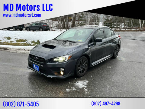 2015 Subaru WRX for sale at MD Motors LLC in Williston VT