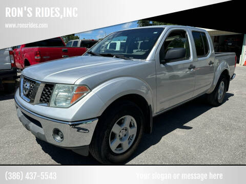 2005 Nissan Frontier for sale at RON'S RIDES,INC in Bunnell FL