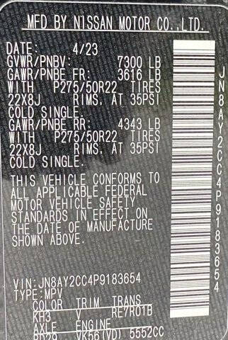 2023 Nissan Armada Platinum