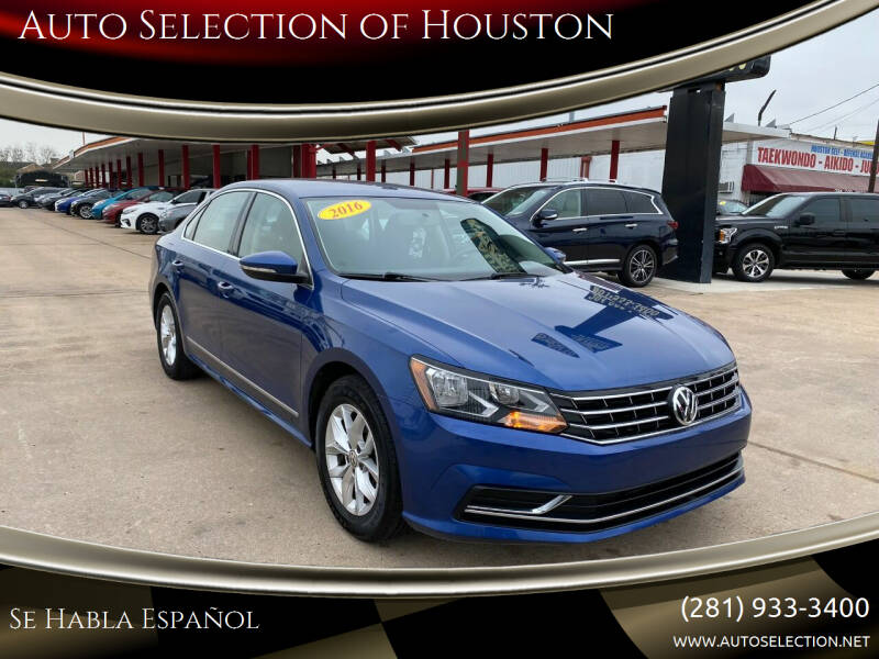 2016 Volkswagen Passat for sale at Auto Selection of Houston in Houston TX
