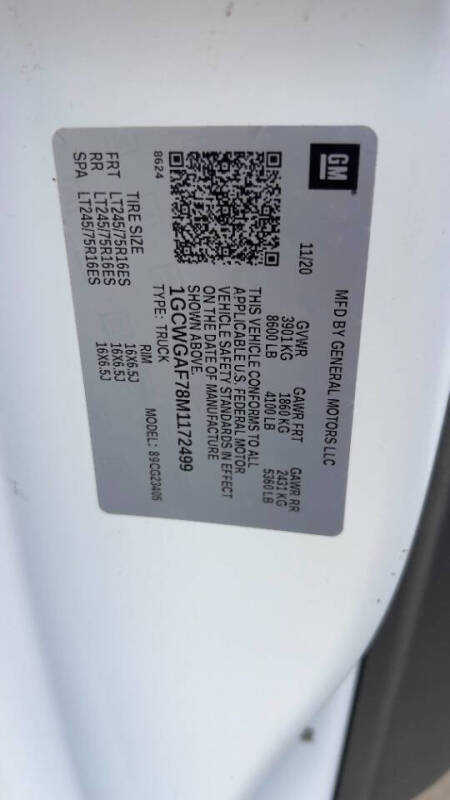 2021 Chevrolet Express 2500