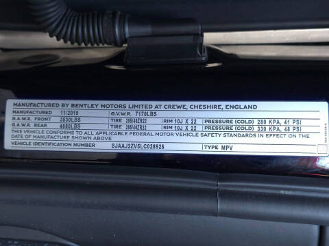 2020 Bentley Bentayga Hybrid