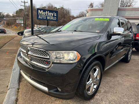 2013 Dodge Durango for sale at Motley's Auto World in Danville VA