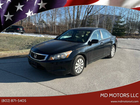 2010 Honda Accord for sale at MD Motors LLC in Williston VT