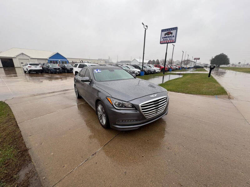 Used 2016 Hyundai Genesis Base with VIN KMHGN4JE2GU137053 for sale in South Sioux City, NE