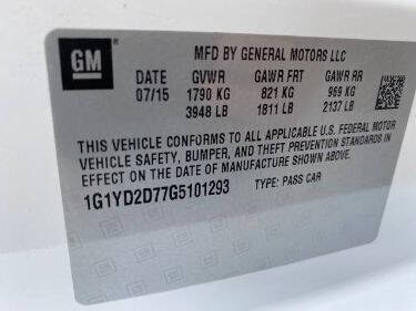 2016 Chevrolet Corvette Stingray