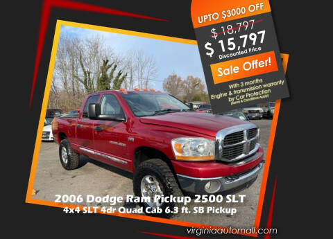 2006 Dodge Ram Pickup 2500 for sale at Virginia Auto Mall in Woodford VA