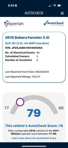 2016 Subaru Forester 2.5i