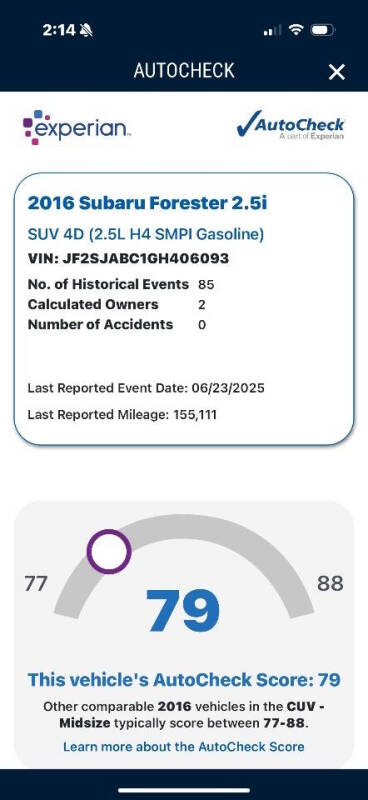 2016 Subaru Forester 2.5i