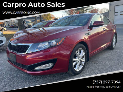 2012 Kia Optima for sale at Carpro Auto Sales in Chesapeake VA