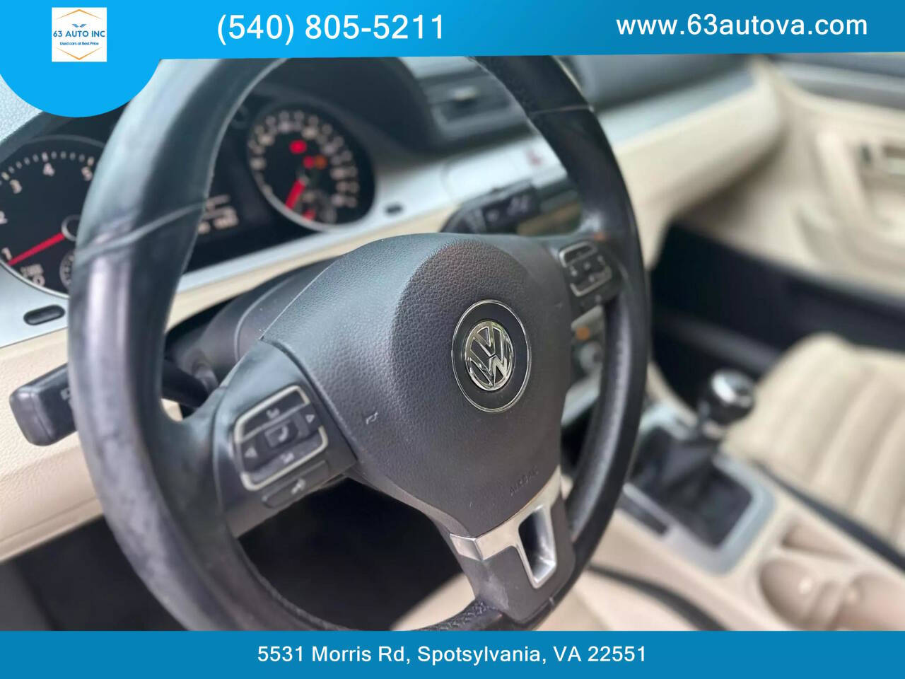 2011 Volkswagen CC for sale at 63 Auto Inc in Spotsylvania, VA