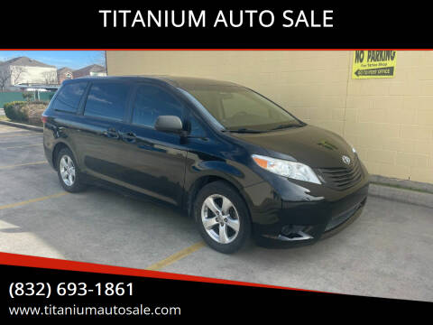 2016 Toyota Sienna for sale at TITANIUM AUTO SALE in Houston TX