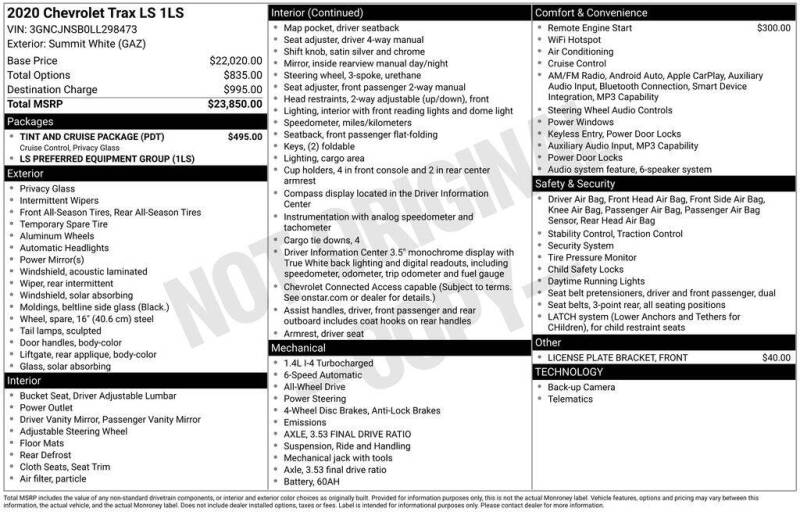 2020 Chevrolet Trax LS