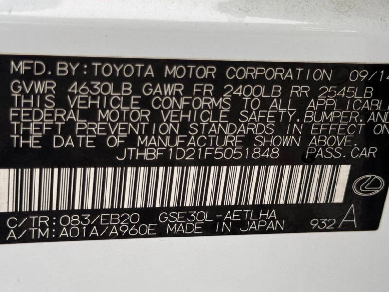 2015 Lexus IS 250