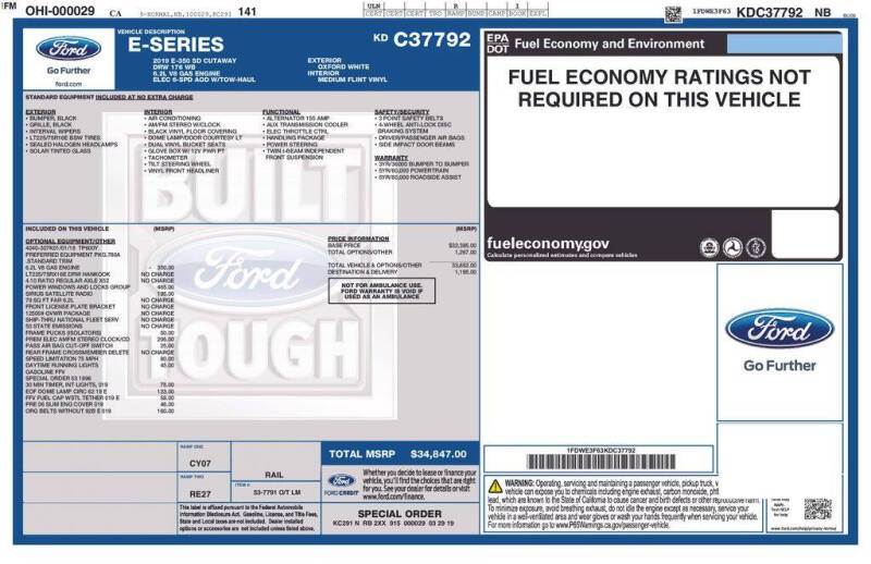 2019 Ford E-Series