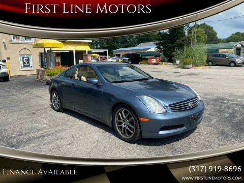 2006 Infiniti G35 for sale at First Line Motors in Brownsburg IN