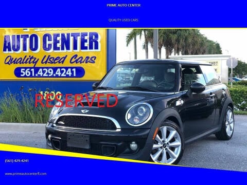 2012 MINI Cooper Hardtop for sale at PRIME AUTO CENTER in Palm Springs FL