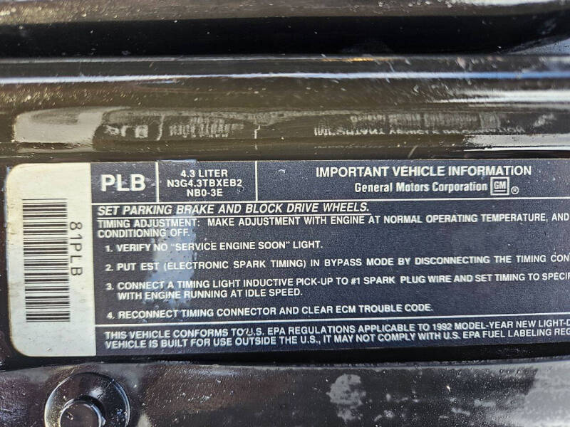 1992 Chevrolet S-10 Blazer Tahoe