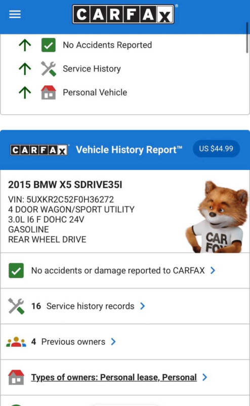 2015 BMW X5 sDrive35i