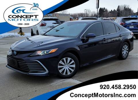 2022 Toyota Camry Hybrid for sale at CONCEPT MOTORS INC in Sheboygan WI