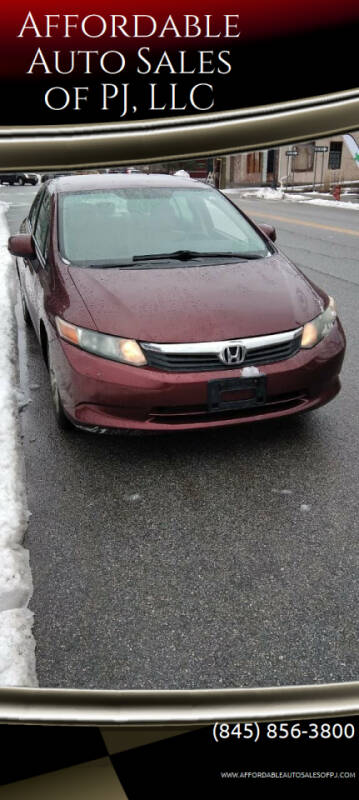 2012 Honda Civic for sale at Affordable Auto Sales of PJ, LLC in Port Jervis NY