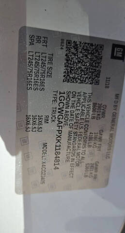 2019 Chevrolet Express 2500