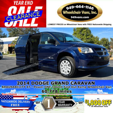 2014 Dodge Grand Caravan for sale at Wheelchair Vans Inc in Laguna Hills CA