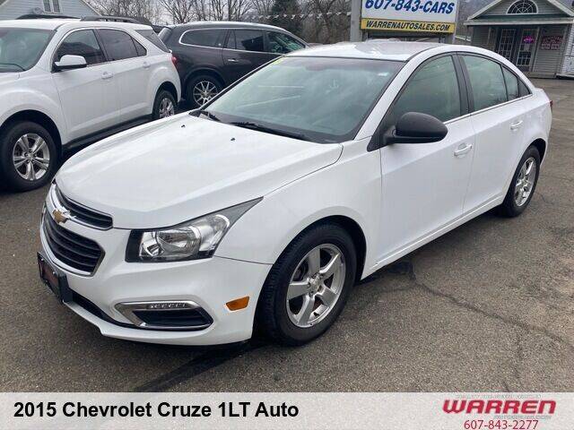 2015 Chevrolet Cruze for sale at Warren Auto Sales in Oxford NY