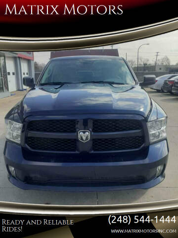 2018 RAM 1500 for sale at Matrix Motors in Berkley MI