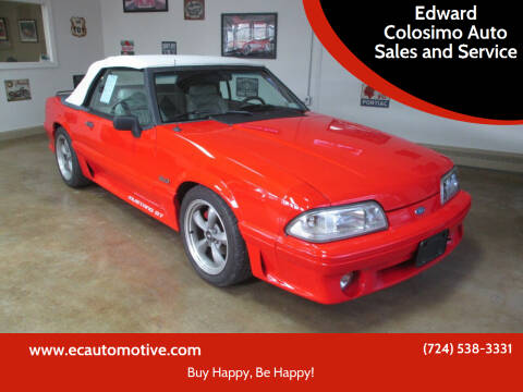 1993 Ford Mustang for sale at Edward Colosimo Auto Sales and Service in Evans City PA